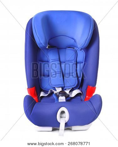 Car Safety Seat For Child On White Background