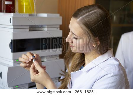 Young Scientist Works In Modern Biological Lab