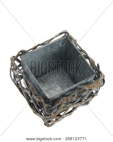 Wooden Design Box Isolated On White Background