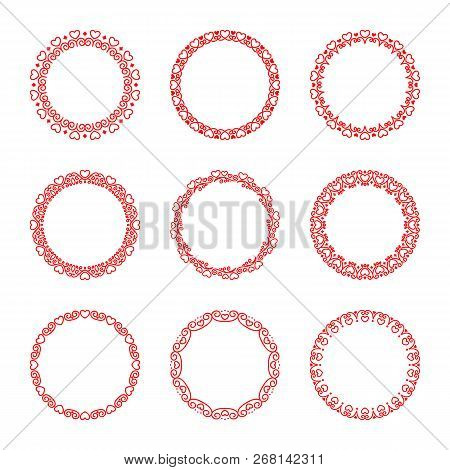 Vector Set Of Elegant Frames With Hearts
