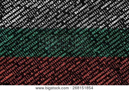 Bulgaria Flag  Is Depicted On The Screen With The Program Code. The Concept Of Modern Technology And