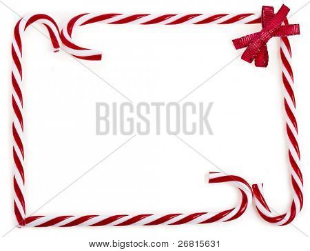 cadre de Suçon Noël canne isolated on white