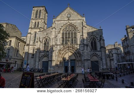 Facade Of Church  Saint Peter  In Bordeaux, France