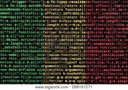 Mali Flag  Is Depicted On The Screen With The Program Code. The Concept Of Modern Technology And Sit