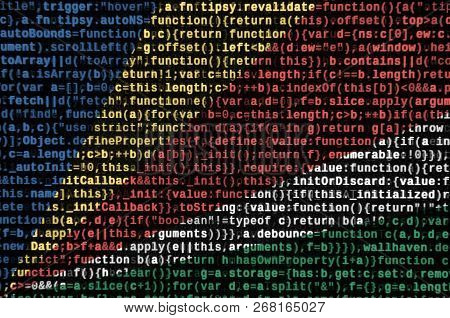 Seychelles Flag  Is Depicted On The Screen With The Program Code. The Concept Of Modern Technology A