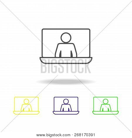 Online Training Multicolored Icons. Education Symbol Sign Pictogram Can Be Used For Web, Logo, Mobil