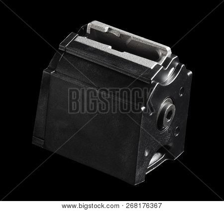 Magazine Used For A Small Semi Auto Rimfire Rifle On Black
