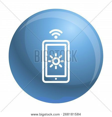 Light Smart Control Icon. Outline Light Smart Control Vector Icon For Web Design Isolated On White B
