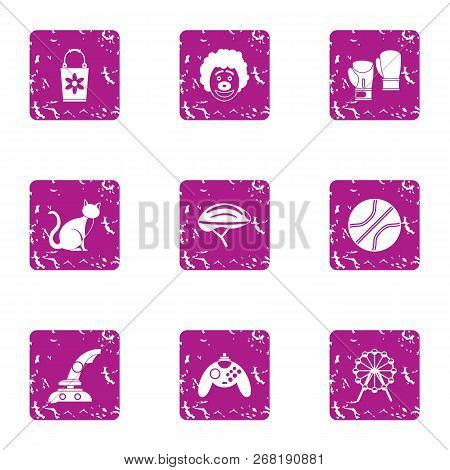 Bureau Icons Set. Grunge Set Of 9 Bureau Vector Icons For Web Isolated On White Background
