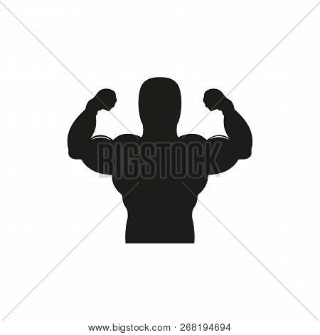 Strong Power, Muscle Arms Vector Icon. Web Icon. Vector Illustration.