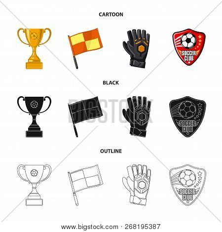 Vector Illustration Of Soccer And Gear Sign. Set Of Soccer And Tournament Stock Vector Illustration.