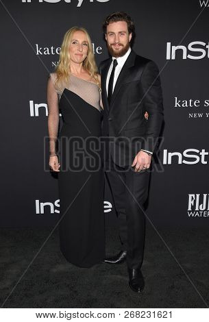 LOS ANGELES - OCT 22:  Sam Taylor-Johnson and Aaron Taylor-Johnson arrives to the 'InStyle Awards' 2018  on October 22, 2018 in Hollywood, CA                