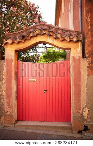 Old Town Of Roussillon, Provence, France, Known As One Of The Mo