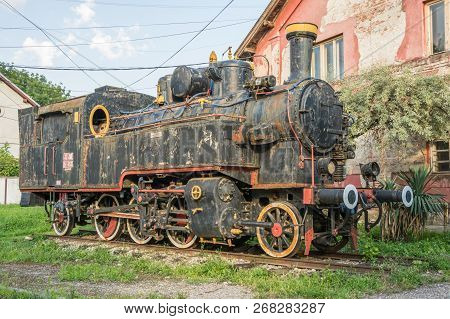 Old Yugoslavian Train Near Old Rail Station In City Of Vrsac Serbia East Europe