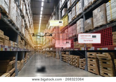 Iot Smart Retail In The Futuristic Concept, The Retailer Using Drone And Use Augmented Reality Techn