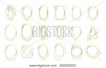 Gold Geometric Frames Vector Photo Free Trial Bigstock