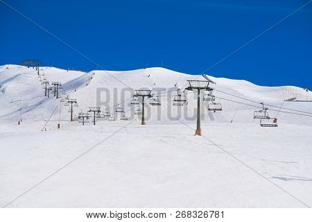 Ski resort on the Aran valley of pyrenees located at the Baqueira village and the Plains of Beret in Lerida Catalonia