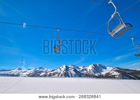 Ski resort on the Aran valley of pyrenees located at the Baqueira village and the Plains of Beret in Lerida Catalonia