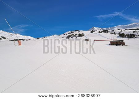 Ski resort on the Aran valley of pyrenees located at the Baqueira village and the Plains of Beret in Lerida Catalonia