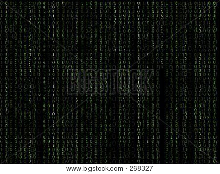 Binary Matrix vihreä tausta