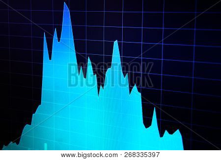 Stock Market Graph. Economy Trends Background For Business Idea