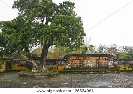 The Gear Screen In The Back Courtyard Of The Truong Sanh Residence In The Imperial City, Hue, Vietna