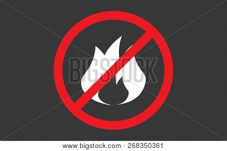 Not Fireicon Vector, Filled Flat Sign, Solid Pictogram Isolated On White. Symbol, Logo Illustration.