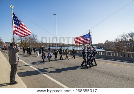 Biddeford Me - November 12: Veterans And People Participate In The Veteran Parade On November 12, 20