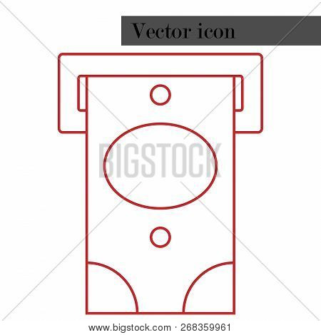 Financial Icon. Icon Bill Acceptor. Banknote. Vector Illustration.