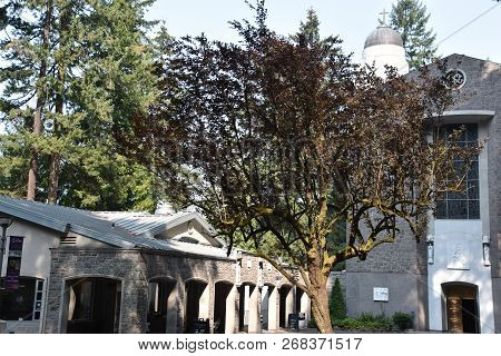 Portland, Oregon - Aug 21: The National Sanctuary Of Our Sorrowful Mother (the Grotto) In Portland, 