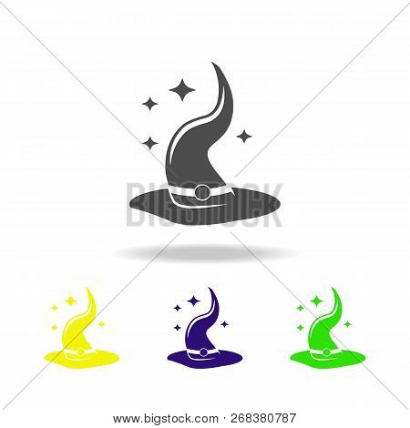 Magic Hat Multicolored Icon. Element Of Popular Magic Icon. Signs And Symbols Icon Can Be Used For W