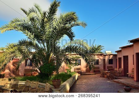 Bahariya, Egypt - December 25, 2008: Accommodation Units In The Old Oasis Hotel Complex Beshmo In Ba