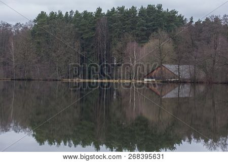 Pond Next To Schwandorf In Bavaria, Charlottenhofer Weihergebiet