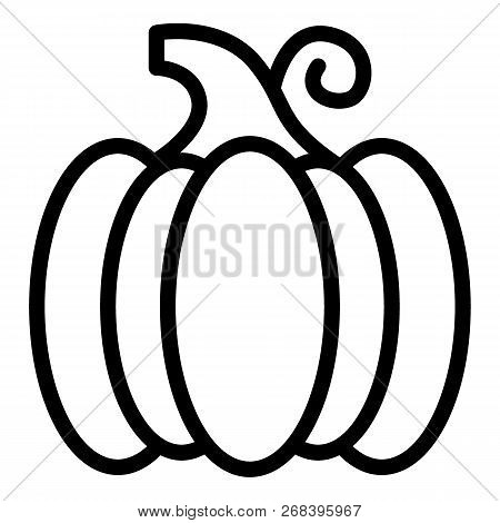 Pumpkin Line Icon. Gourd Vector Illustration Isolated On White. Pepo Outline Style Design, Designed 
