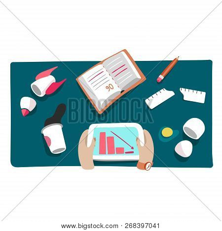 Business Crisis Or Startup Crash Illustration Of Financial Fail And Market Fall And Loss Bankruptcy.