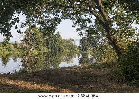 The River Naab Next To Schwandorf In Bavaria In Summer