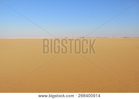 Sahara Desert Beautiful Landscape Nearby Dakhla Oasis In Egypt At Morning Light. Africa