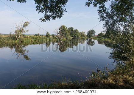 The River Naab Next To Schwandorf In Bavaria In Summer