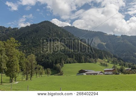 Beautiful Mountain Landscape Next To Werfenweng In The Salzburger Land