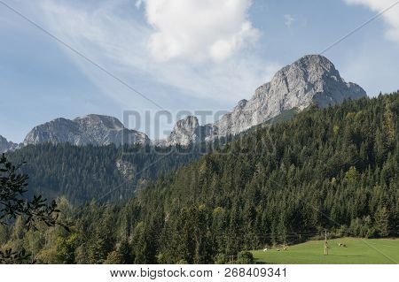 Beautiful Mountain Landscape Next To Werfenweng In The Salzburger Land