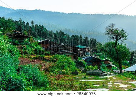 Traditional Himalayan Wooden House In Sankri Range, Uttarakhand, India
