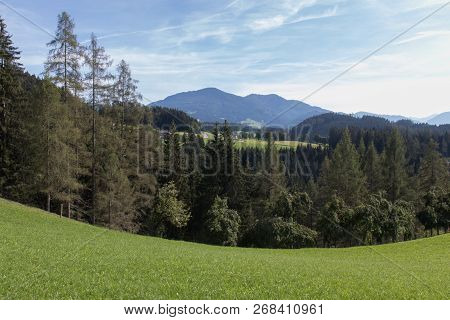 Beautiful Mountain Landscape Next To Werfenweng In The Salzburger Land
