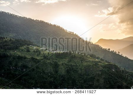 Sunset - Step Farming In Mountains - Sankri Range, Uttarakhand, India