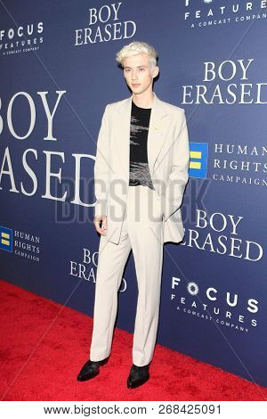 WEST HOLLYWOOD - OCT 29: Troye Siv arriving at the Premiere of Boy Erased at the Directors Guild of America on October 29, 2016 in West Hollywood, California