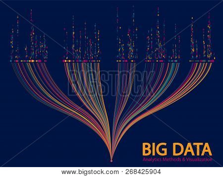 Big Data Analytics Methods And Visualization Concept Vector Design. 0 And 1 Binary Information Data 