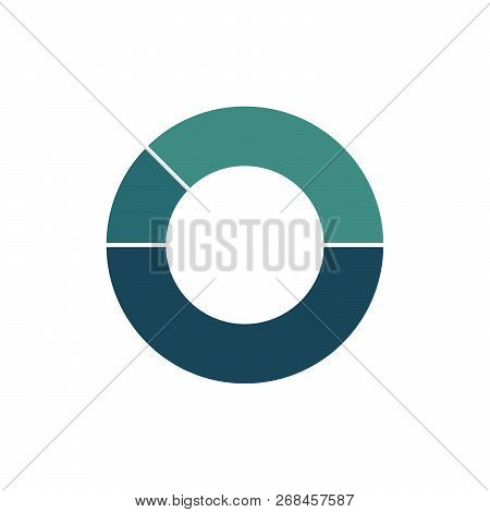 Blue Green Circle Chart Infographic Template With 3 Options Or Steps For Presentations, Advertising,
