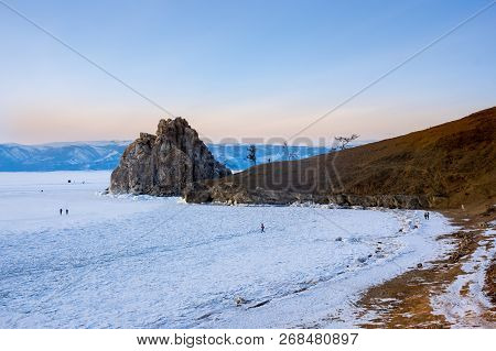 View Of Lake Baikal In Winter, The Deepest And Largest Freshwater Lake By Volume In The World, Locat