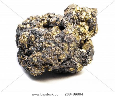 Natural Untreated Pyrite Stone Metallic Shine Macro