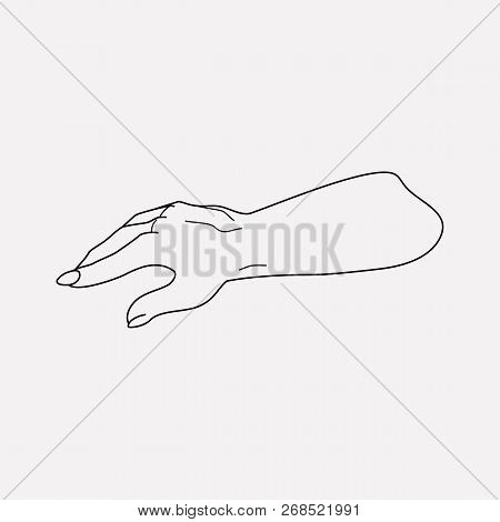 Dead Man Hand Icon Line Element. Vector Illustration Of Dead Man Hand Icon Line Isolated On Clean Ba