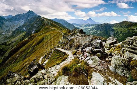 Letní horské krajiny v polské Tatry